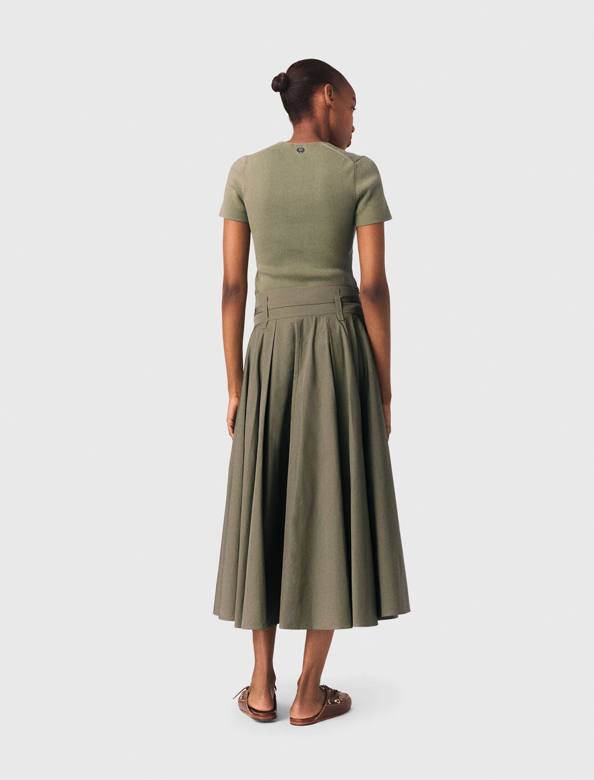 Square-neck ribbed sweater | Maje