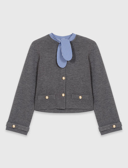 Cardigan with removable tie | Maje