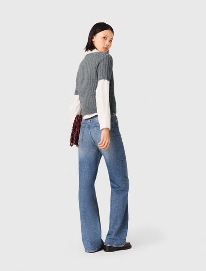 Removable beaded collar sweater | Maje