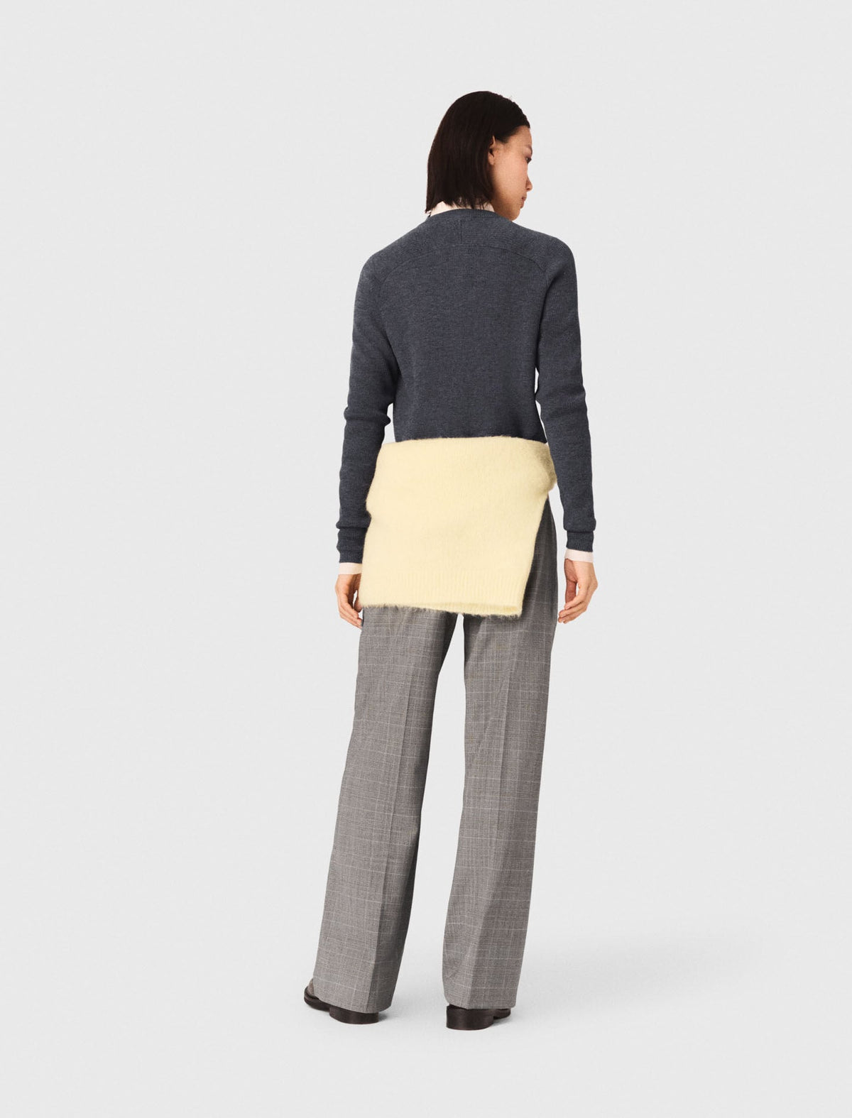Amour round-neck rib knit cardigan | Maje