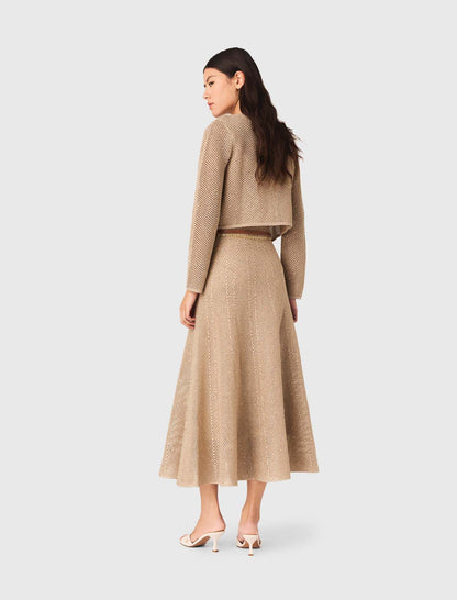 Rhinestone knit cardigan | Maje