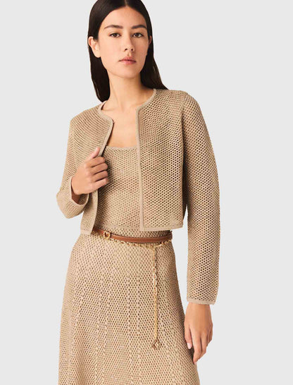 Rhinestone knit cardigan | Maje