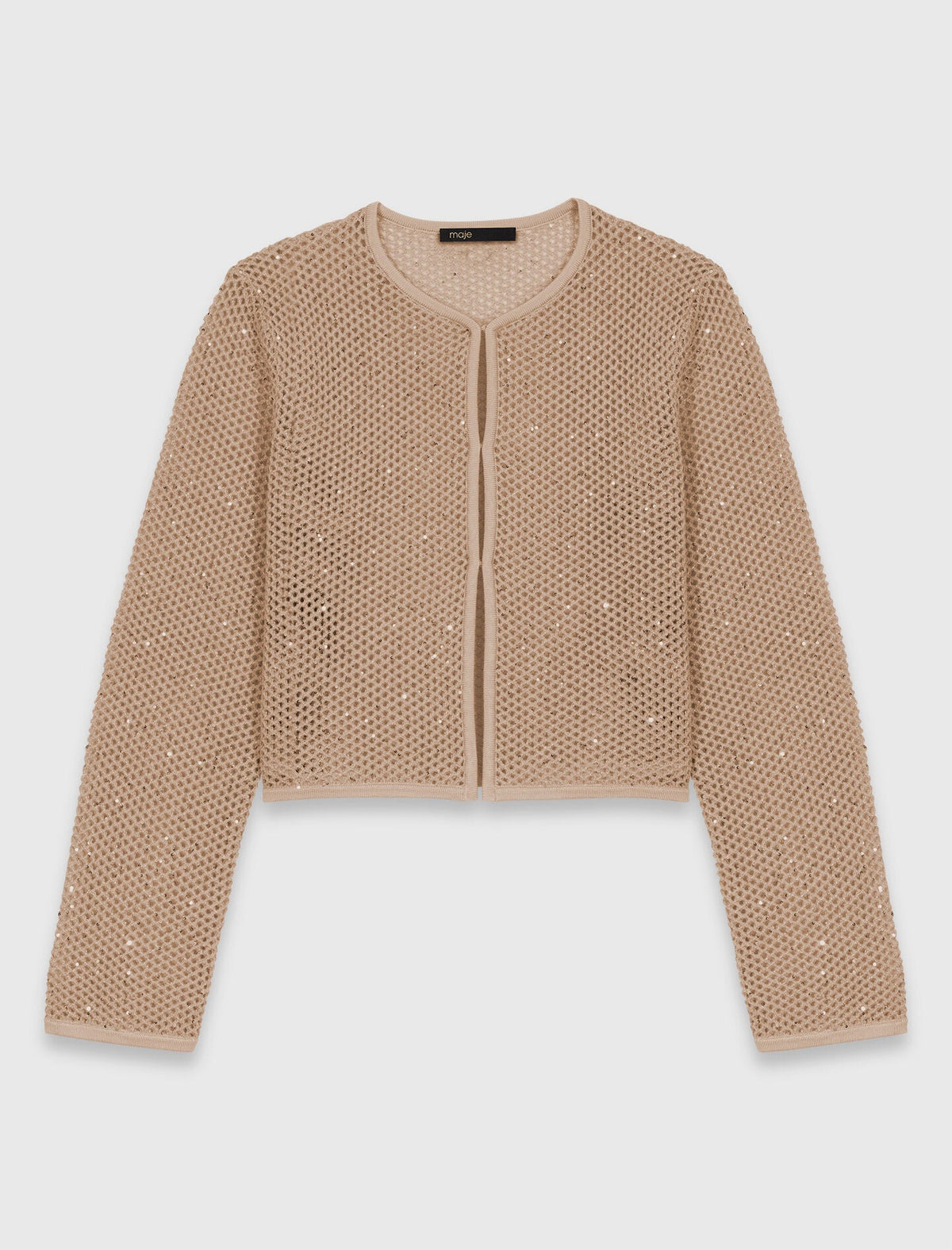 Rhinestone knit cardigan | Maje