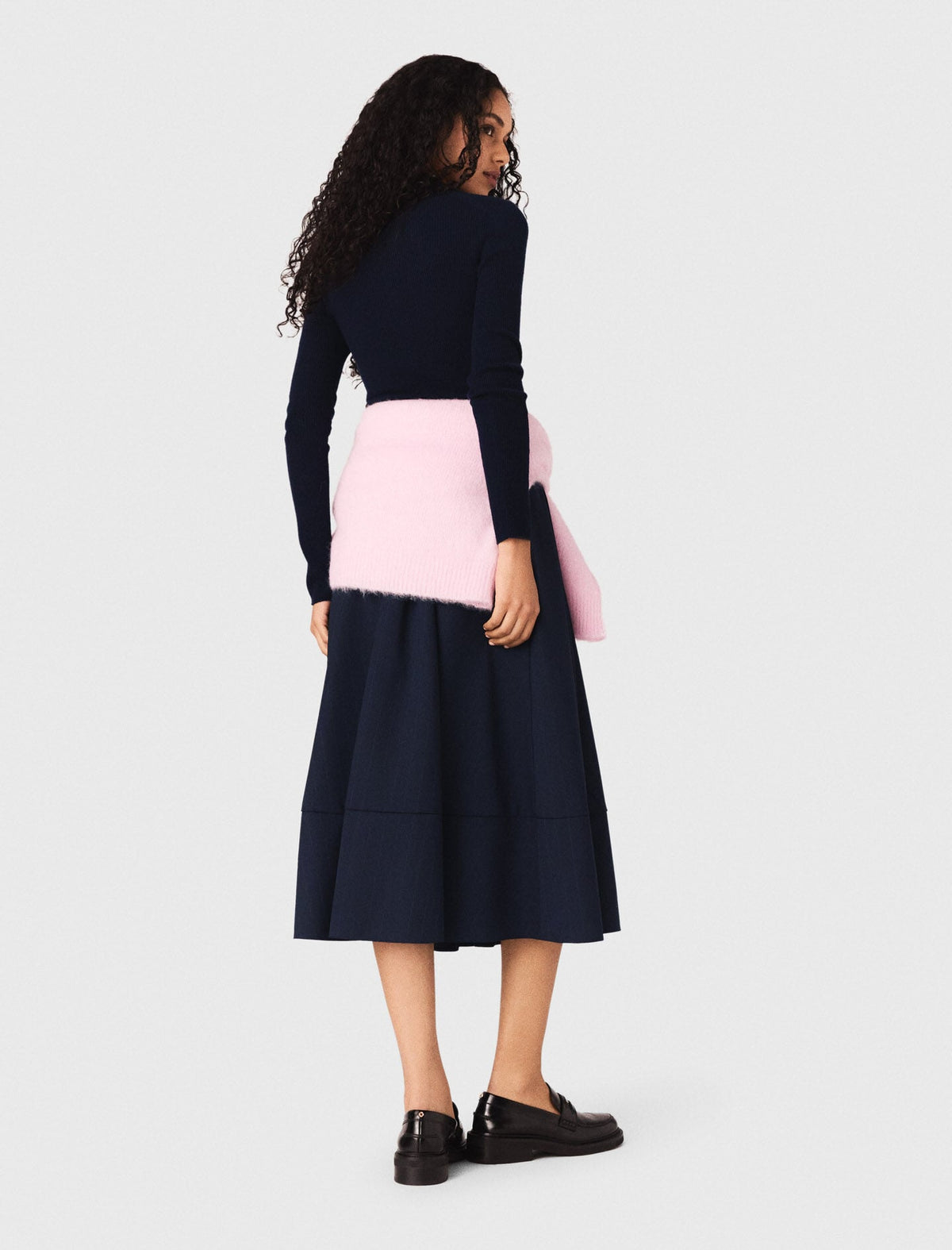 Polo collar ribbed sweater | Maje
