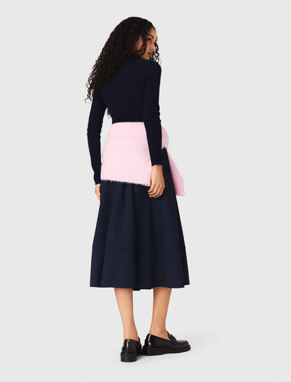 Polo collar ribbed sweater | Maje
