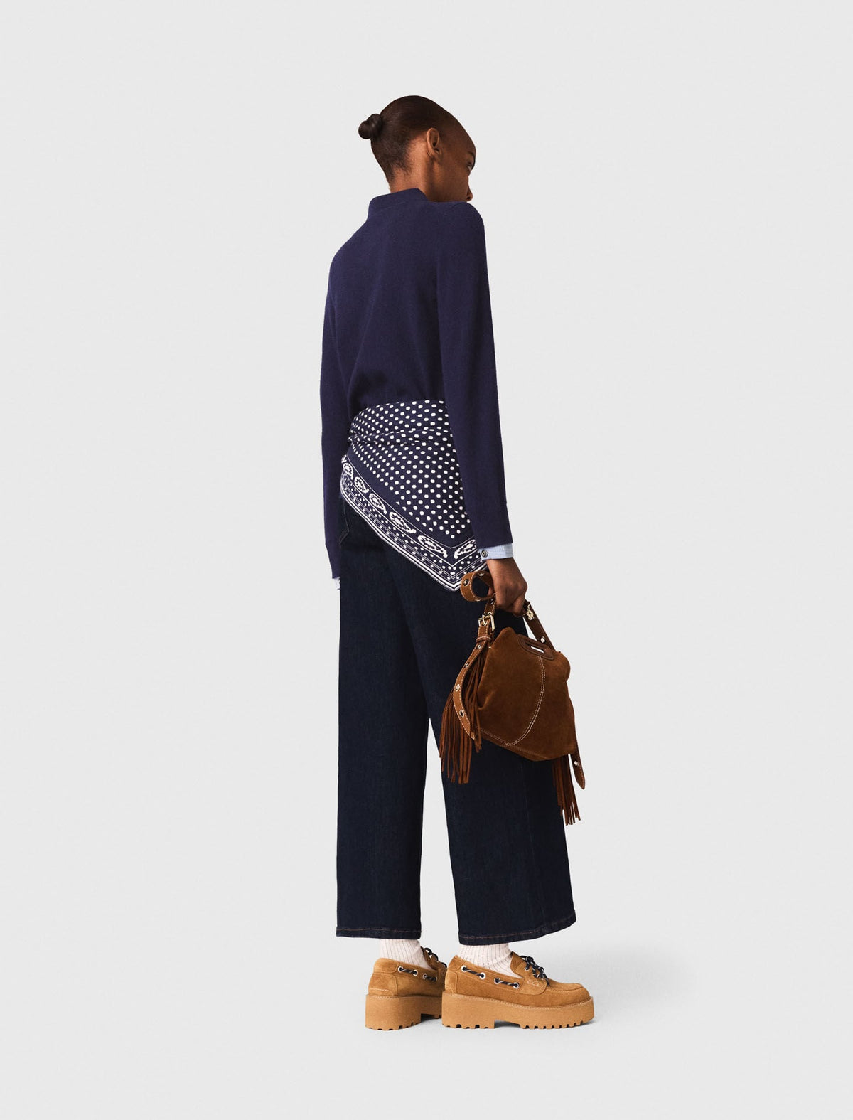Polo cardigan with removable trims | Maje