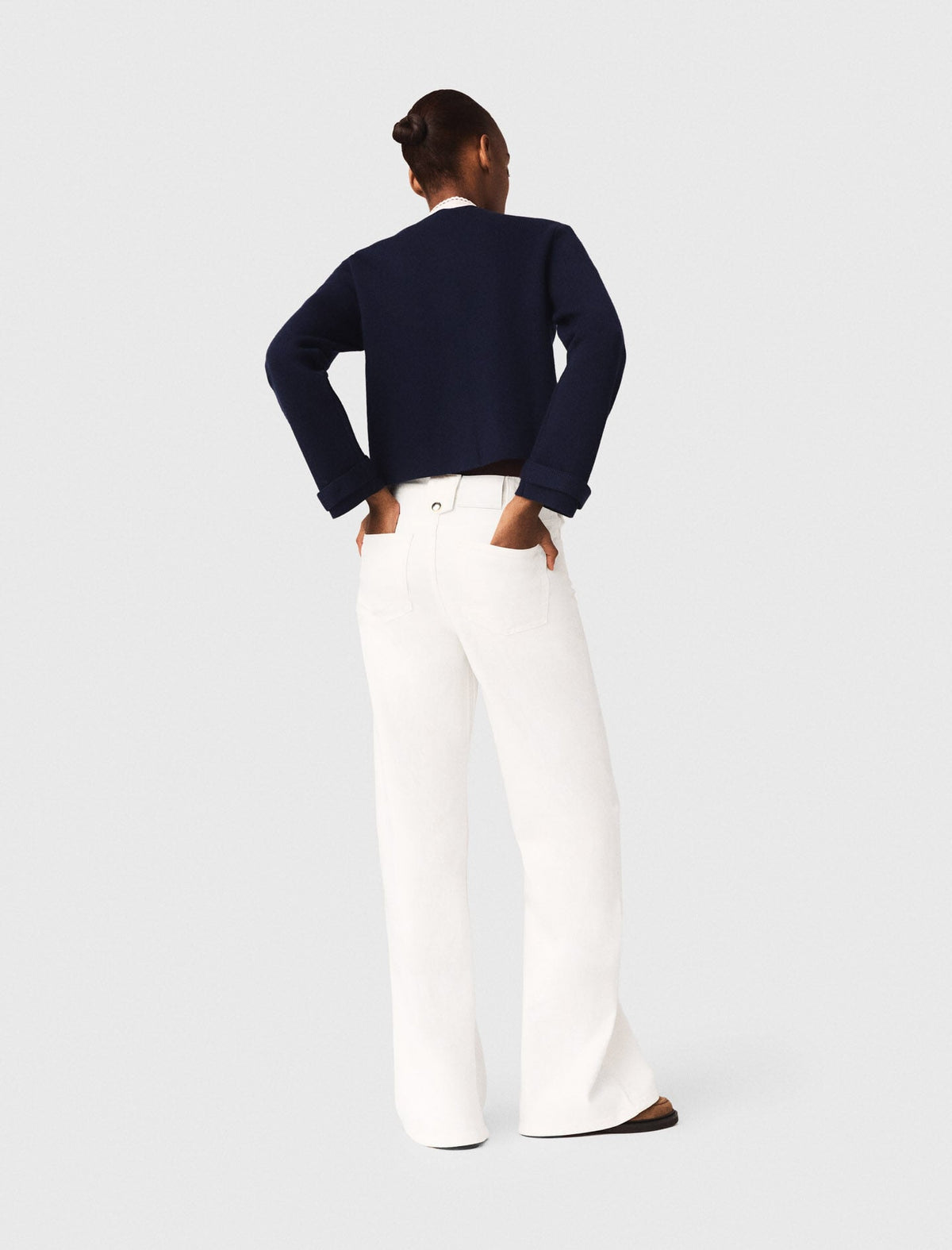 Cardigan with embroidered collar | Maje