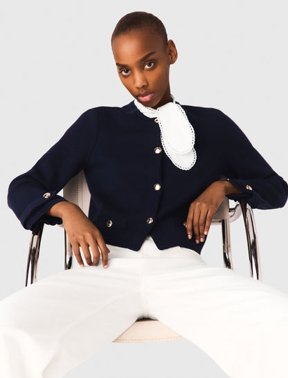 Cardigan with embroidered collar | Maje