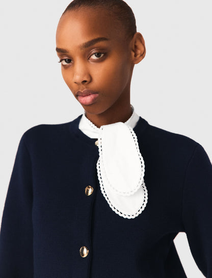 Cardigan with embroidered collar | Maje