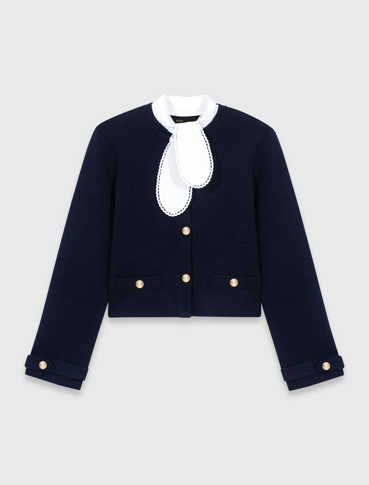 Cardigan with embroidered collar | Maje