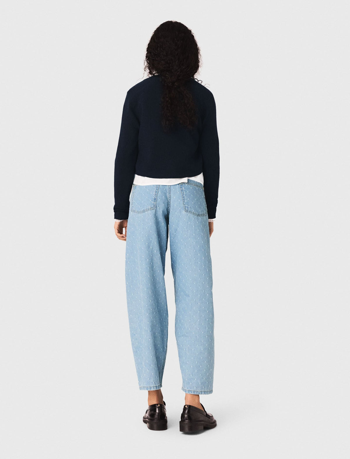 Jewelled bow-button cardigan | Maje