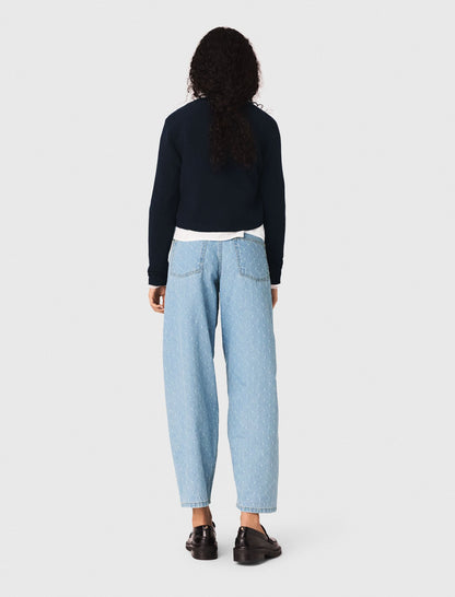 Jewelled bow-button cardigan | Maje