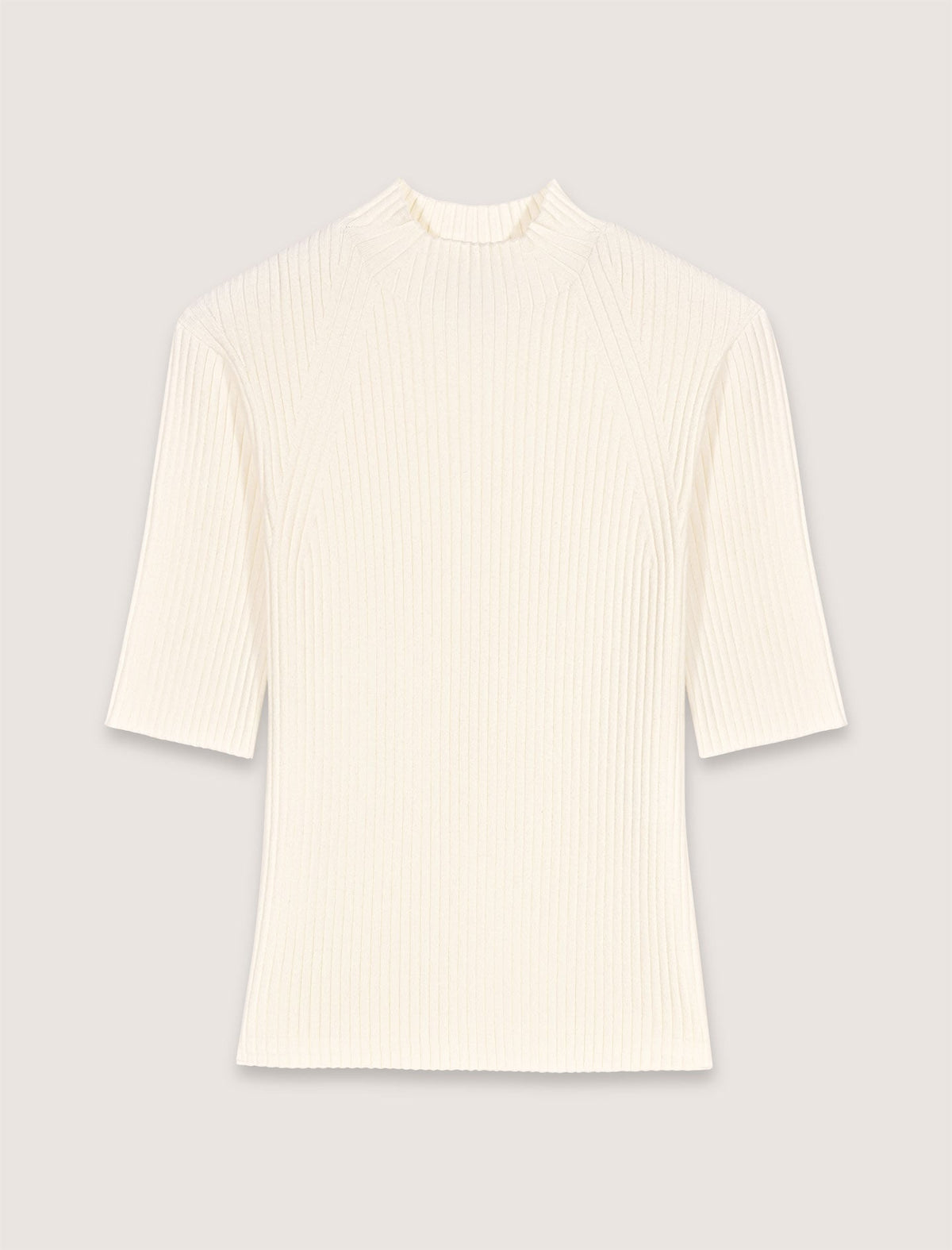 Cotton and silk ribbed top | Maje