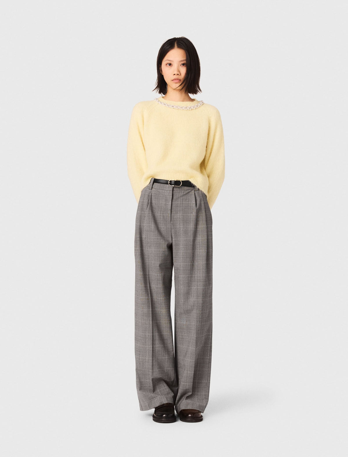 Removable jewel collar sweater | Maje