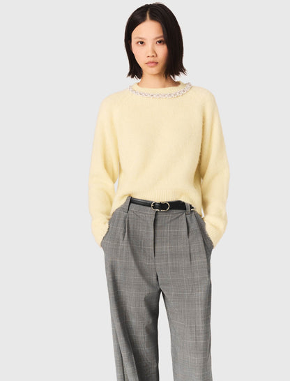 Removable jewel collar sweater | Maje