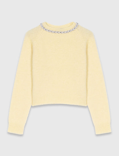 Removable jewel collar sweater | Maje