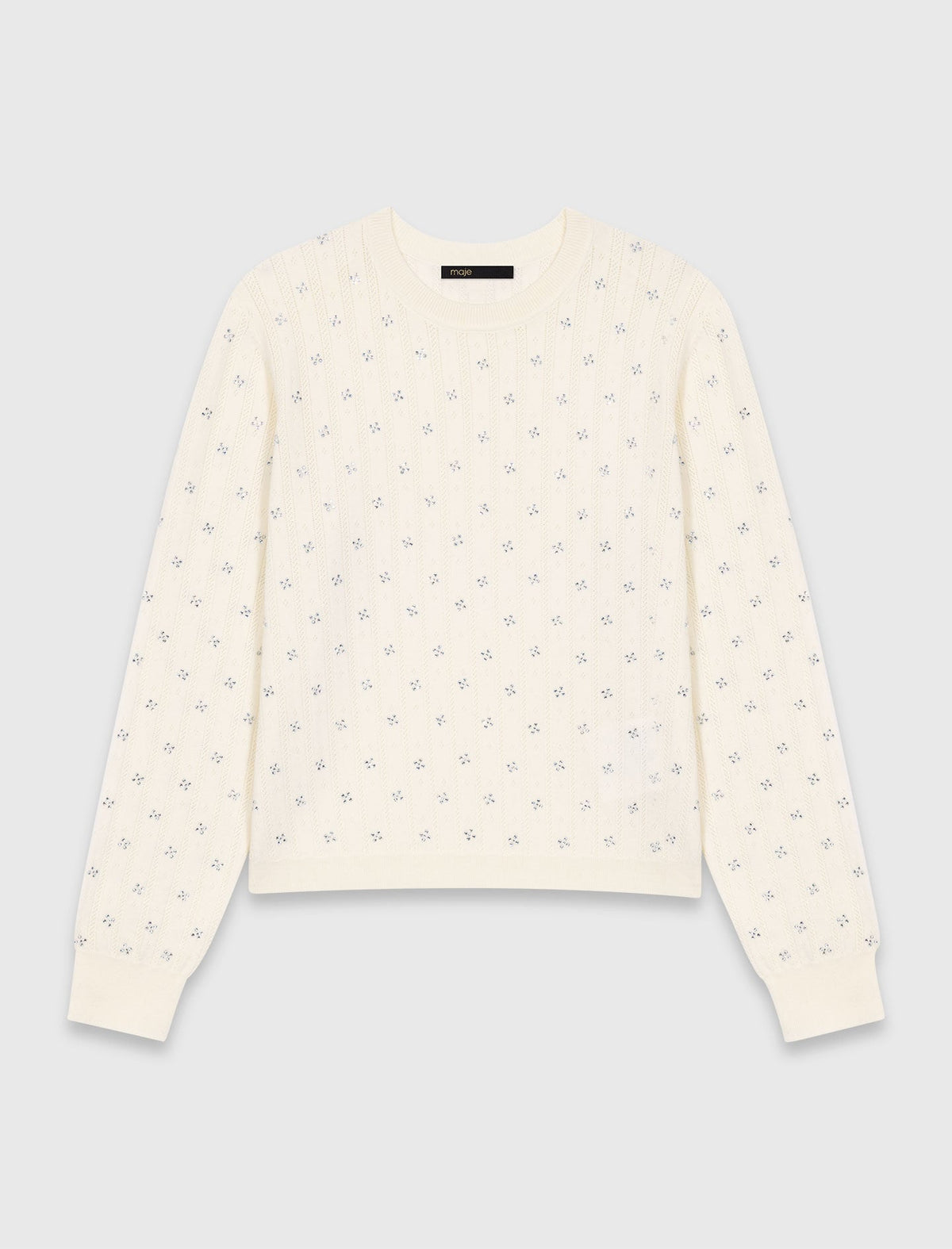 Rhinestone-front cardigan | Maje