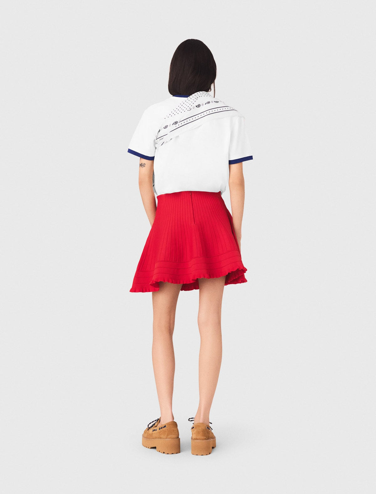 Compact knit short skirt | Maje