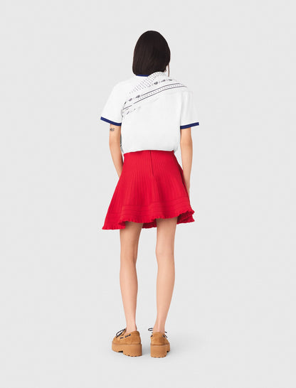 Compact knit short skirt | Maje