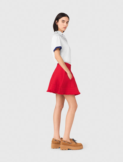 Compact knit short skirt | Maje