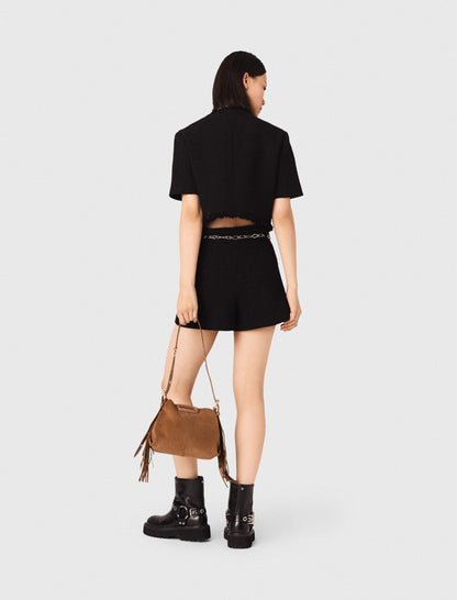 Shiny tweed shorts | Maje