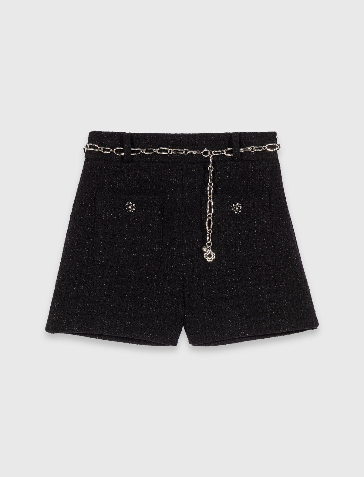 Shiny tweed shorts | Maje