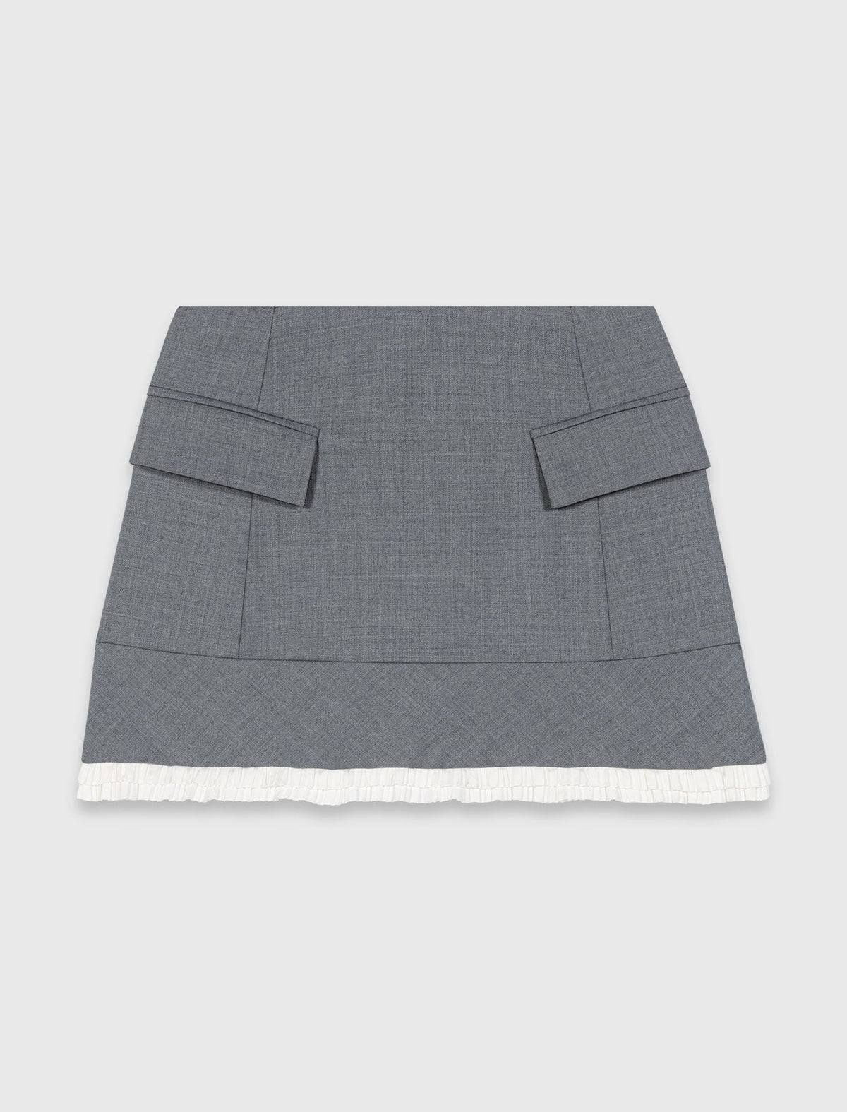 A-line poplin skirt with ruffle | Maje