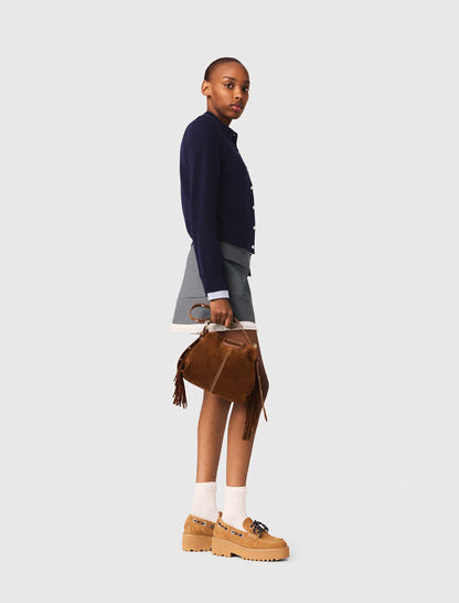 A-line poplin skirt with ruffle | Maje