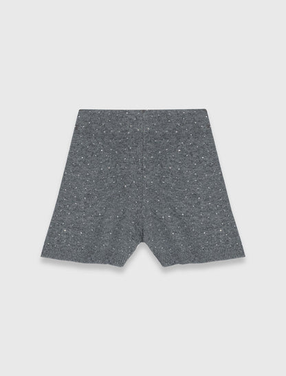 Knit shorts with rhinestones | Maje