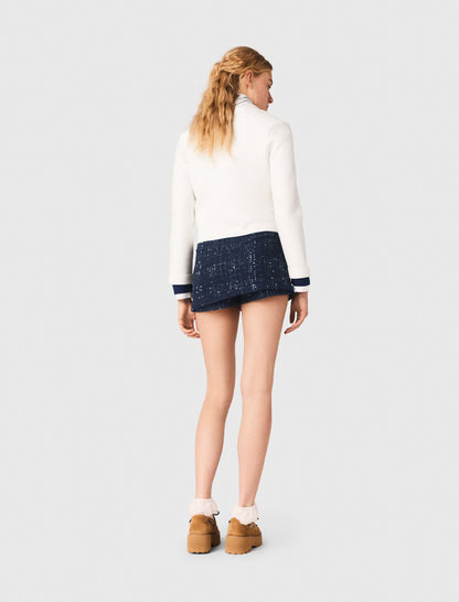 Layered effect embellished skort | Maje