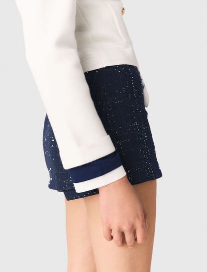 Layered effect embellished skort | Maje