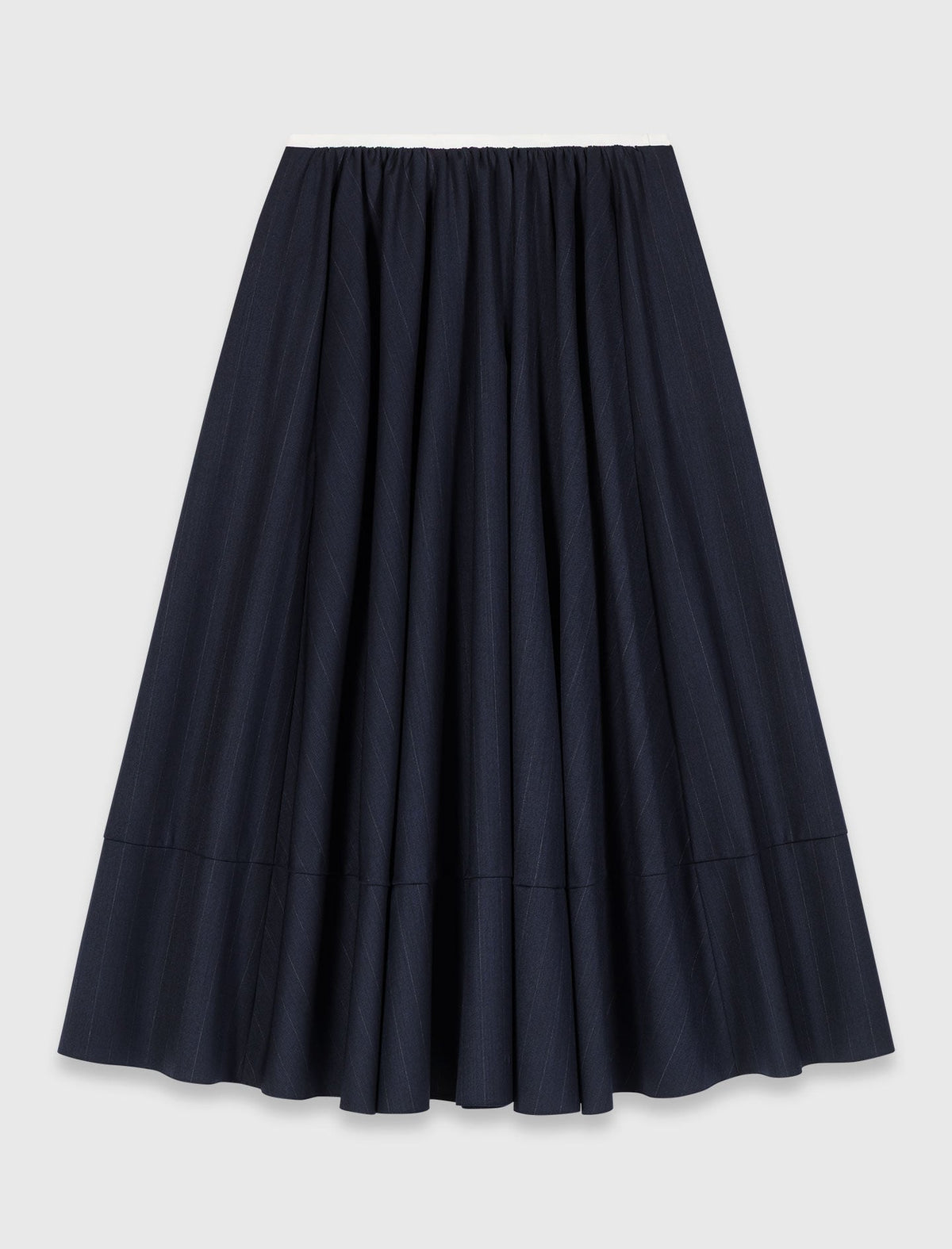 Pinstripe tailored midi skirt | Maje
