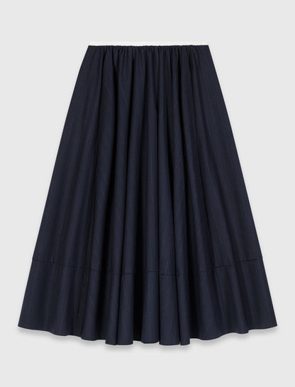 Pinstripe tailored midi skirt | Maje