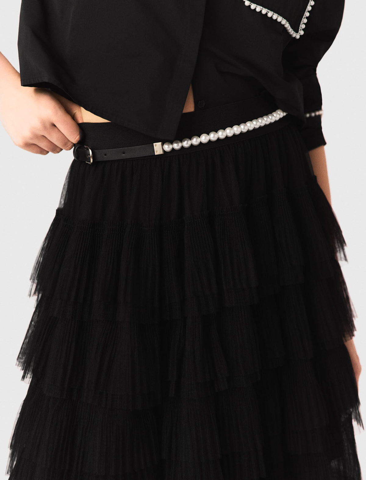 Tulle midi skirt | Maje