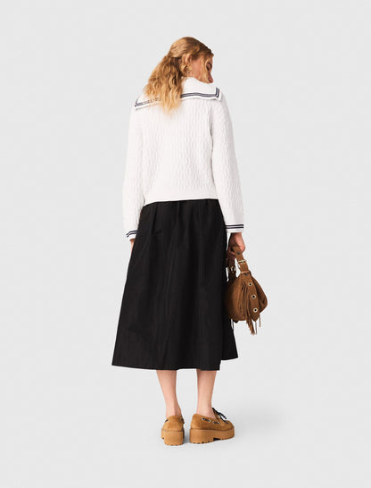maxi skirt with contrast waistband | Maje