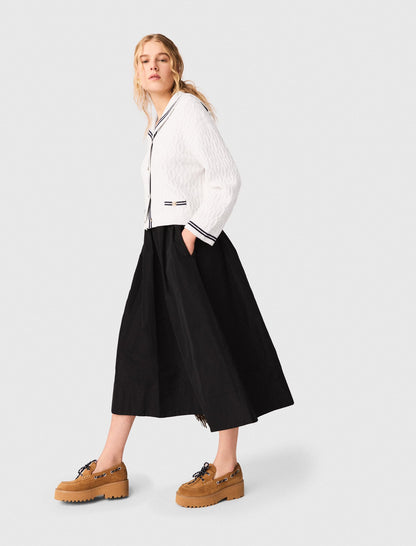 maxi skirt with contrast waistband | Maje