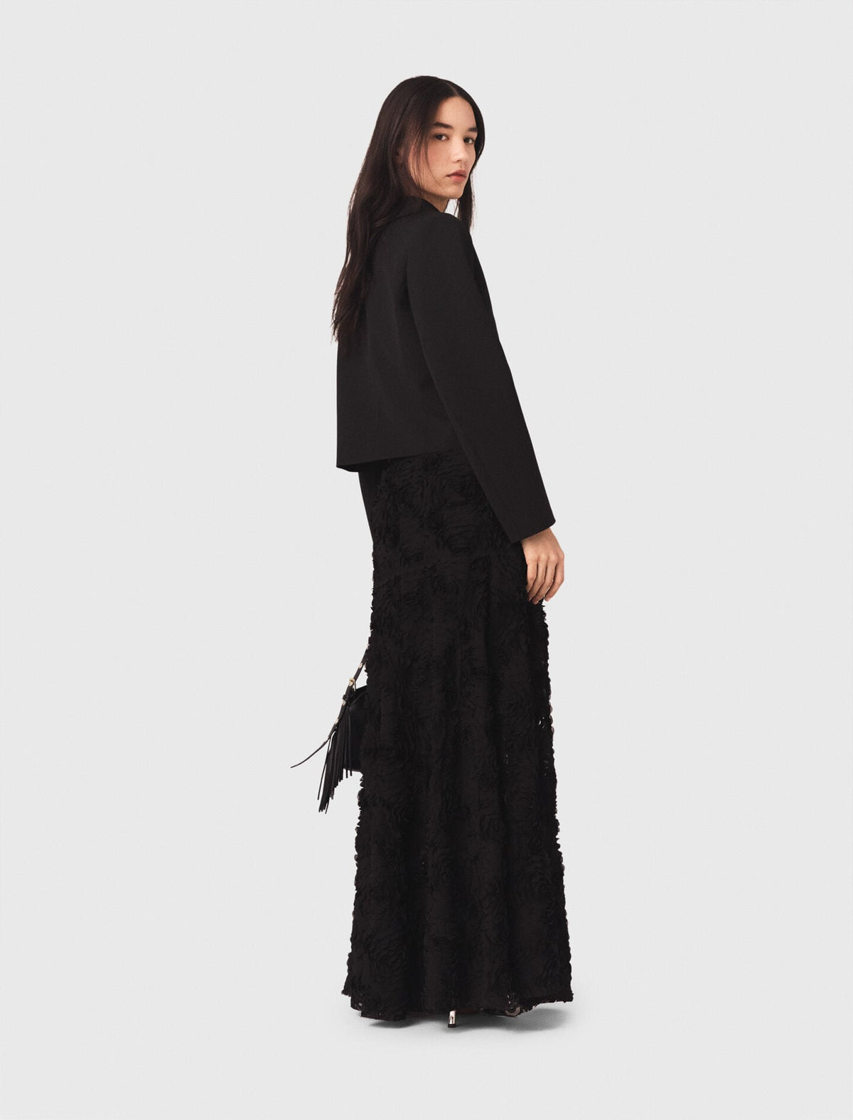 Long embroidered skirt | Maje