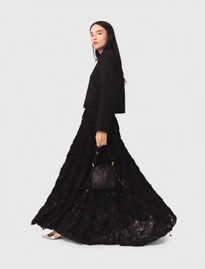 Long embroidered skirt | Maje