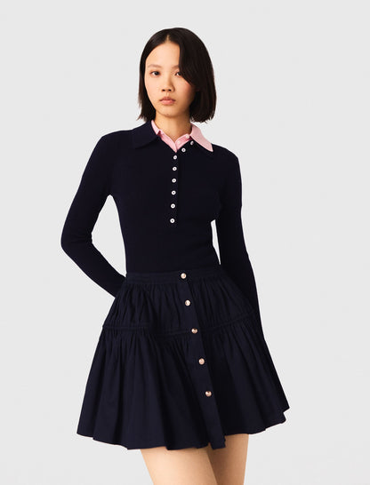 Mini elasticated waist skirt | Maje