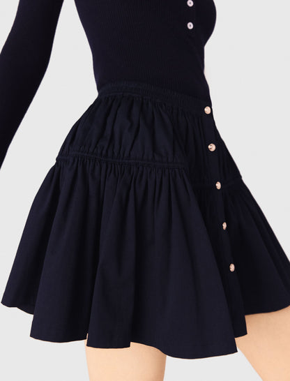 Mini elasticated waist skirt | Maje