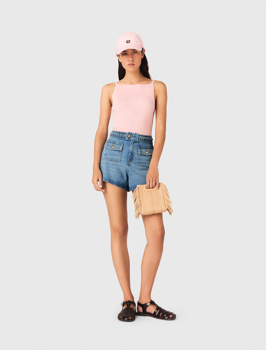 Braided denim shorts | Maje
