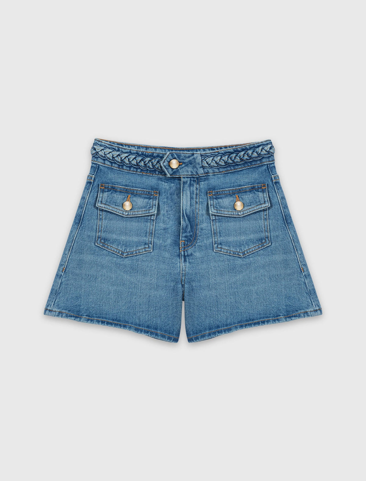 Braided denim shorts | Maje