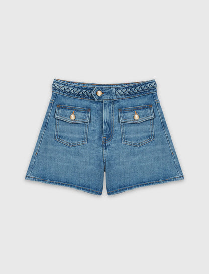 Braided denim shorts | Maje