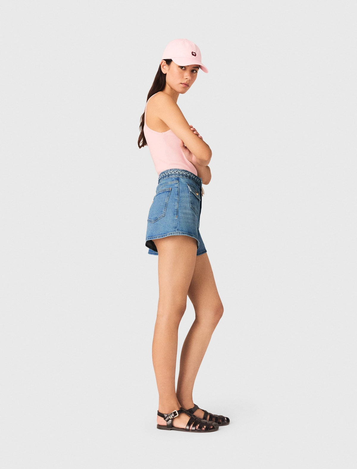 Braided denim shorts | Maje
