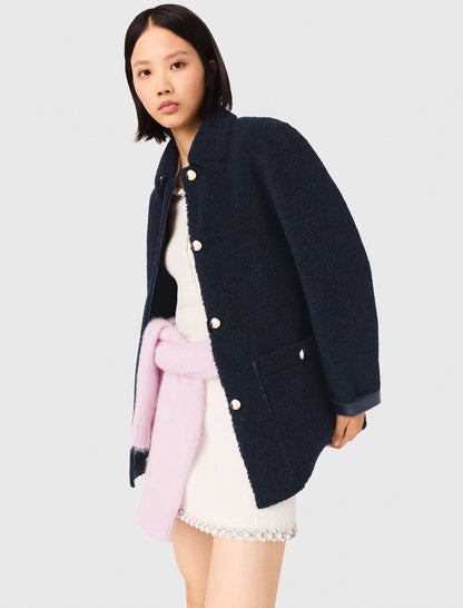 Leather & faux shearling jacket | Maje