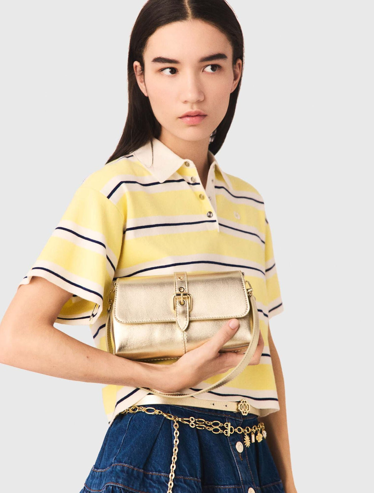 Metallic Miss M walk | Maje