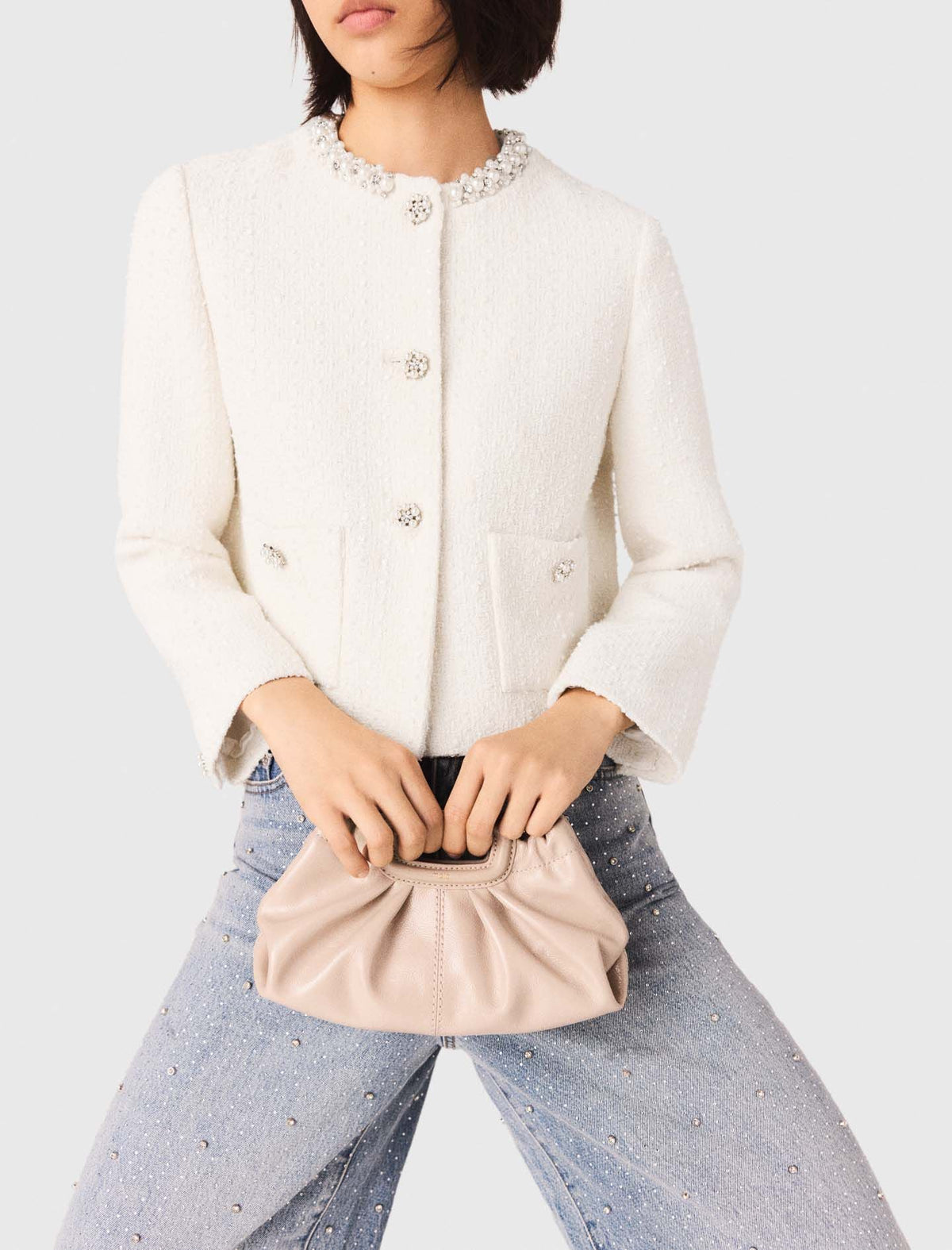 Naplak leather Milpli mini Clutch | Maje