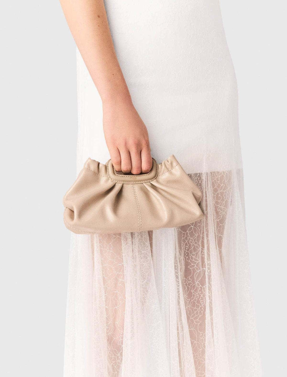 Naplak leather Milpli mini Clutch | Maje