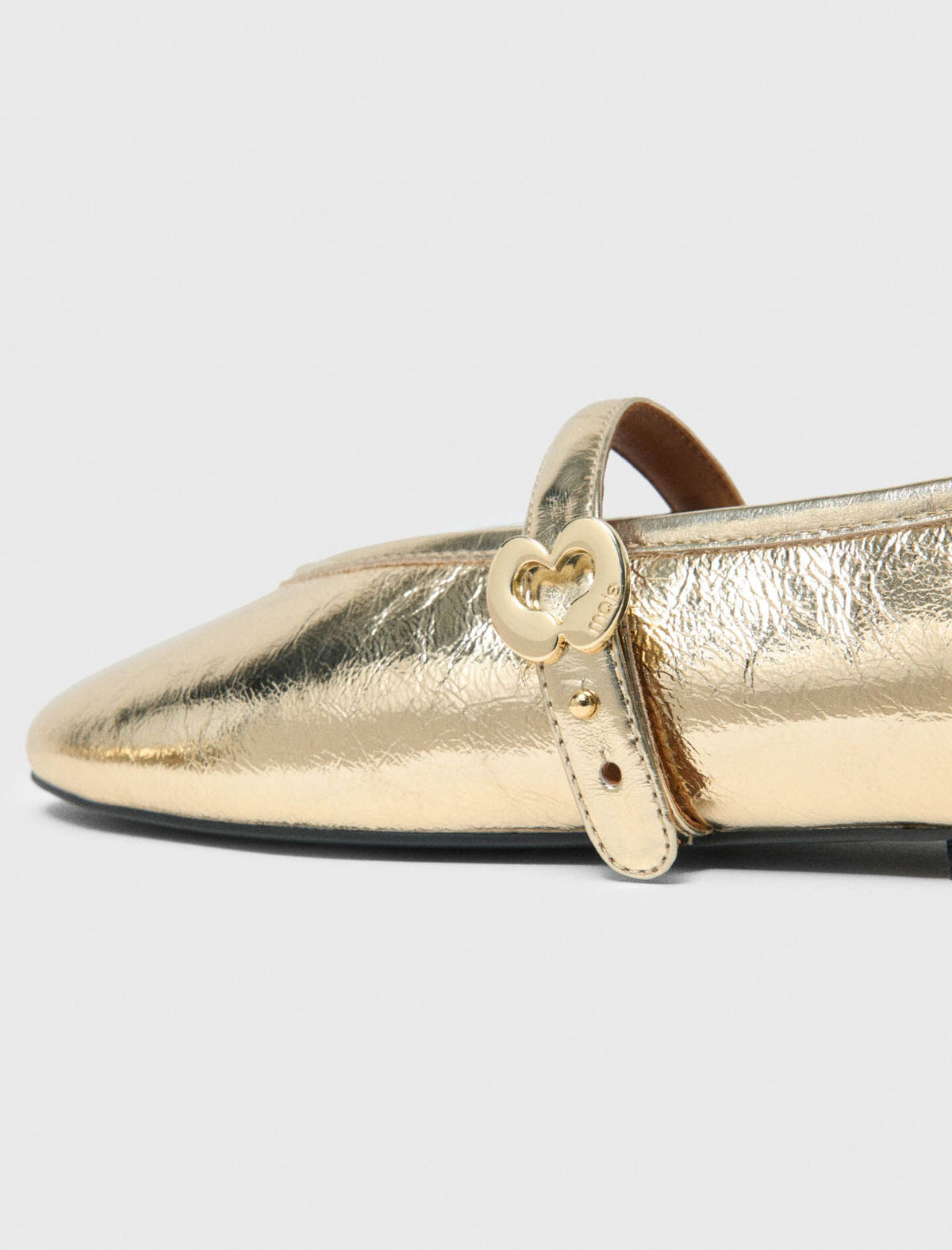 Metallic leather ballet flats | Maje