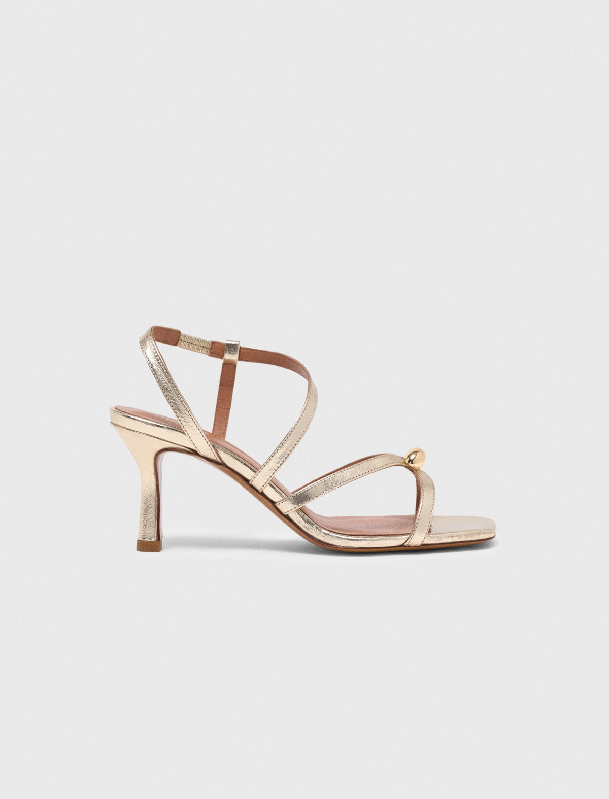 Metallic multi-strap sandals | Maje